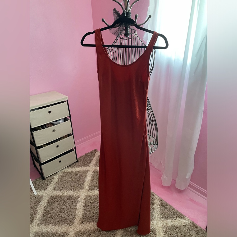 Satin maxi dress